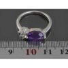 Bague en argent avec améthyste pour femmes Mehrnaz