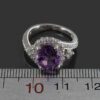 Bague en argent avec améthyste pour femmes Princesse