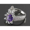 Bague en argent avec améthyste pour femmes Ashrafi