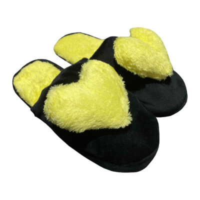 Chaussons Doux en Peluche pour Femmes Modèle Cœur