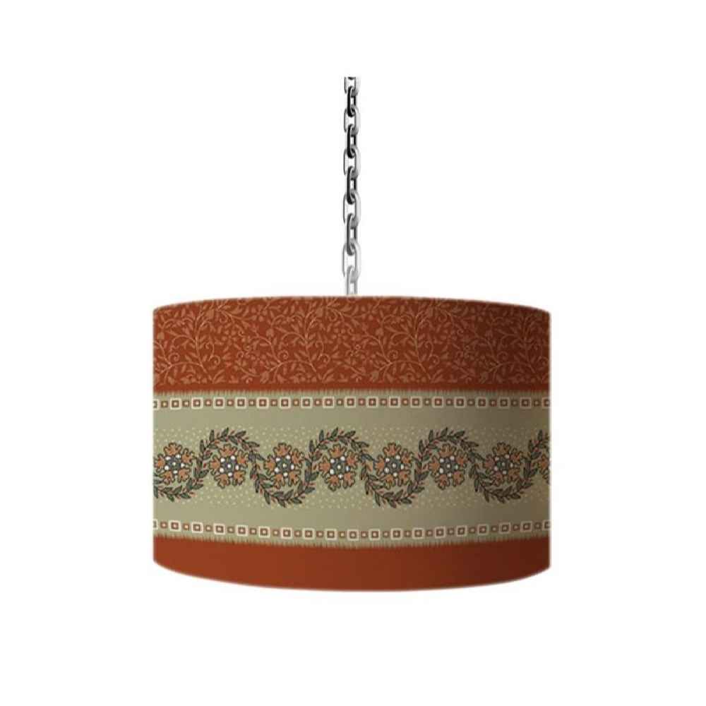 Suspension en tissu – abat-jour tambour en velours modèle Niaz