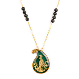 Collier plaqué or persan pour femmes Chakavak artistique