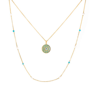 Collier plaqué or persan pour femmes Louisa