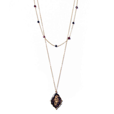 Collier plaqué or persan pour femmes Amour minimaliste
