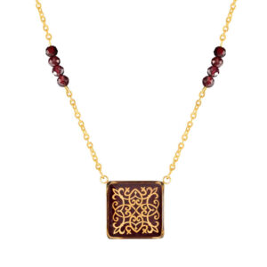Collier plaqué or persan pour femmes Toranj artistique