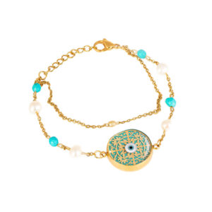 Bracelet Perlé Persan pour Femme – Design Cheshm Nazar