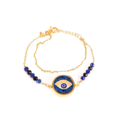 Bracelet Perlé Persan pour Femme – Modèle Œil du Diable