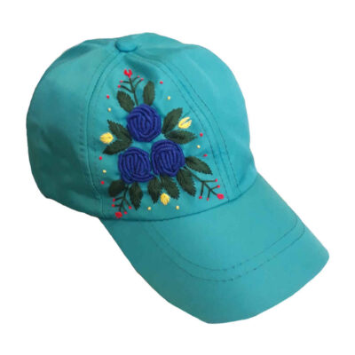 Casquette bleue brodée pour femme – Modèle Ronika