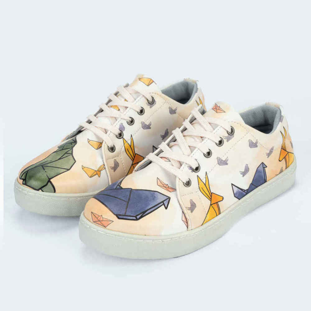 Baskets Imprimées Graffiti – Chaussures Décontractées Chic pour Femme – Modèle Kangourou