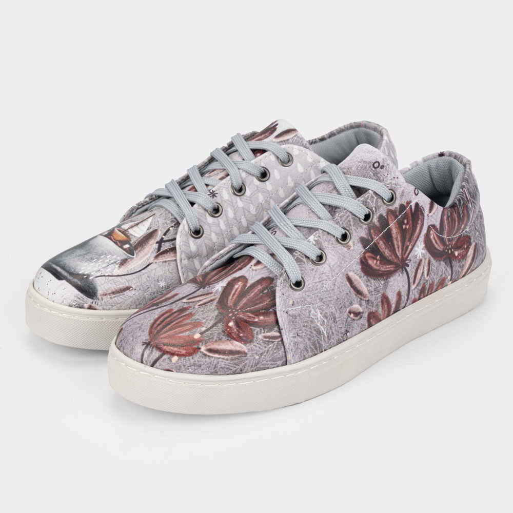 Baskets Imprimées Graffiti – Chaussures Décontractées Chic pour Femme – Modèle Shoka