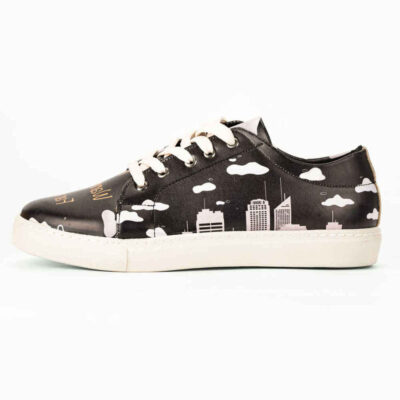 Baskets Imprimées Graffiti – Chaussures Décontractées Chic pour Femme – Modèle Ville