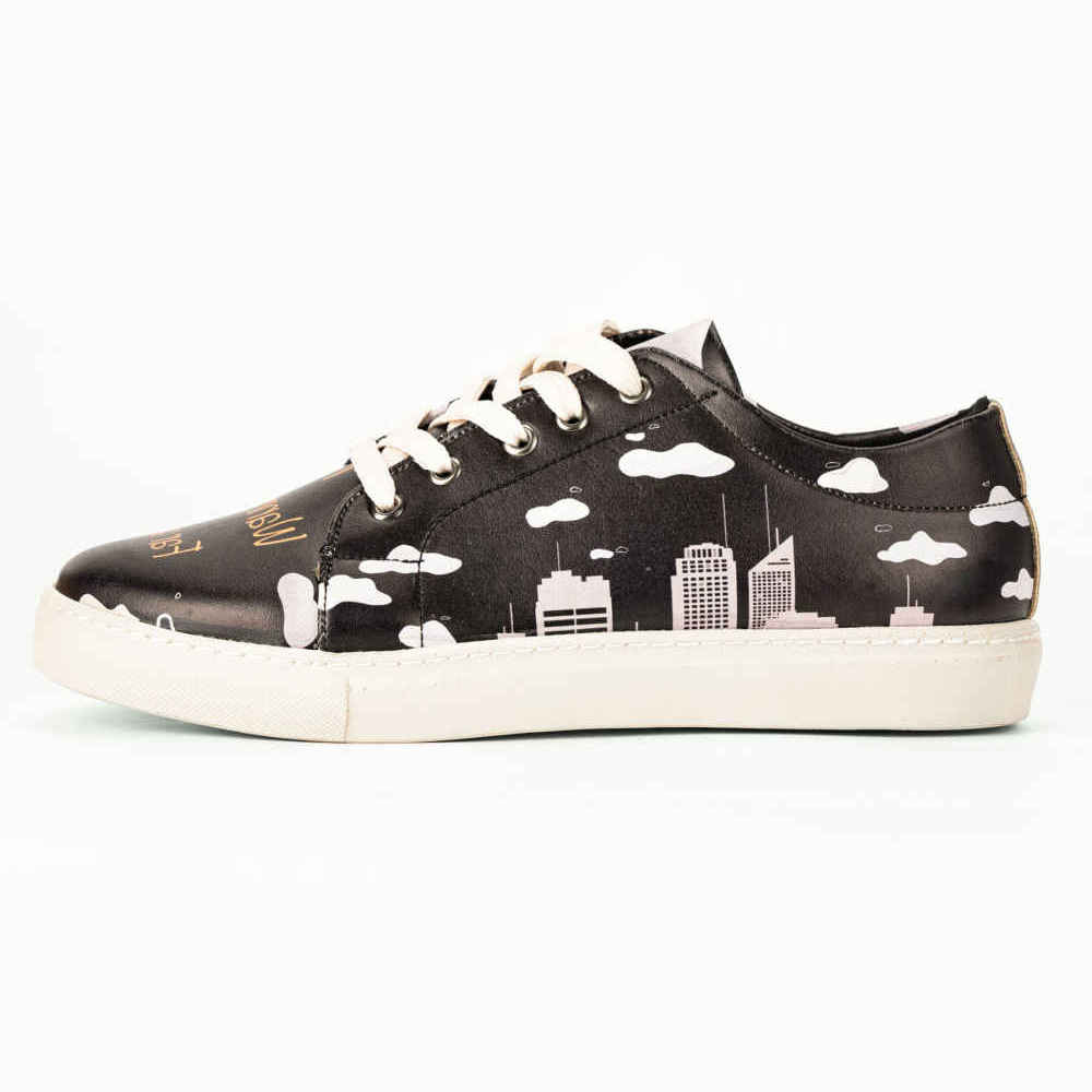 Baskets Imprimées Graffiti – Chaussures Décontractées Chic pour Femme – Modèle Ville