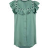 Chemise brodée à manches courtes pour femmes Modèle Bornos