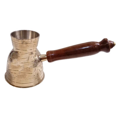 Cafetière Turque – Cezve / Ibrik Traditionnel en Laiton, Gravé Mahsan