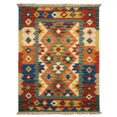 Tapis Kilim en laine persane tissé à la main Traditionnel Modèle Elyas