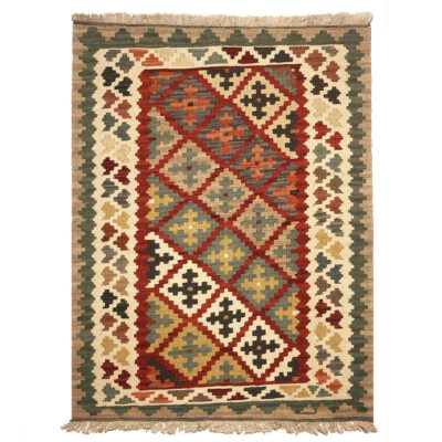 Tapis Kilim en laine persane tissé à la main Traditionnel Modèle Haroon