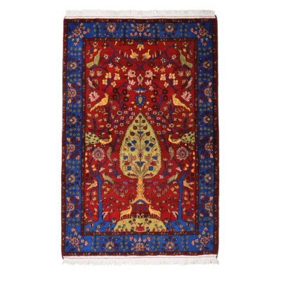 Tapis persan noué à la main Isfahan tribal laine Derakhti