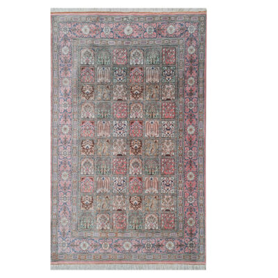 Tapis persan noué à la main chef-d’œuvre Zanjan en soie