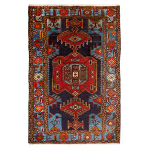 Tapis persan noué à la main chef-d’œuvre Zanjan en laine Farhang