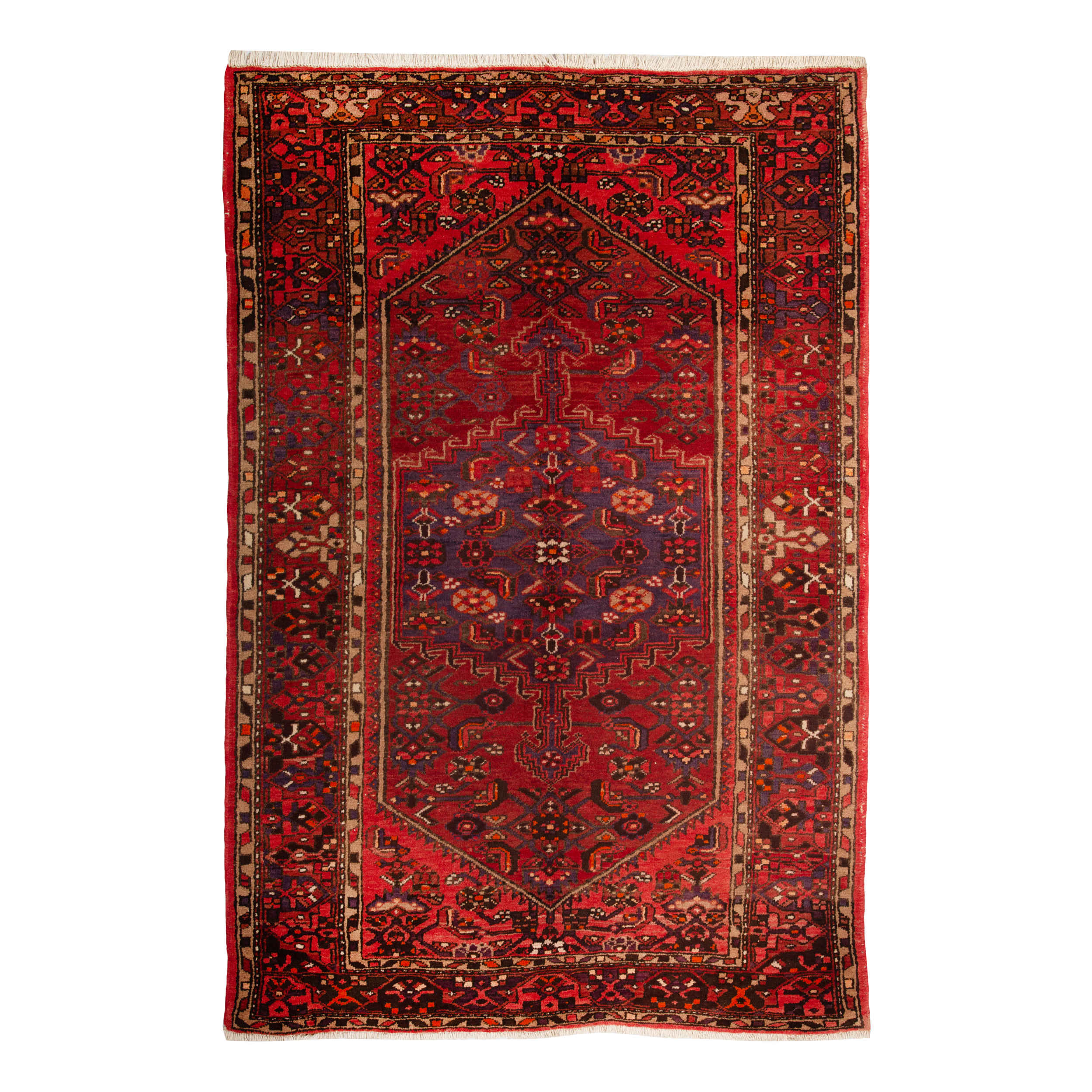 Tapis persan noué à la main chef-d'œuvre Zanjan en laine Ramin