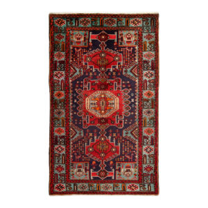 Tapis persan noué à la main chef-d’œuvre Zanjan style tribal