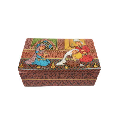 Boîte à bijoux en os artisanale avec motif Motreb d’inspiration persane