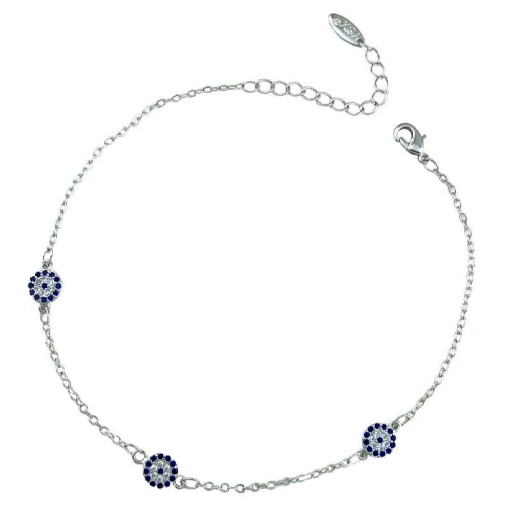Bracelet Cheville en Acier Cheshm Nazar Modèle Delroba
