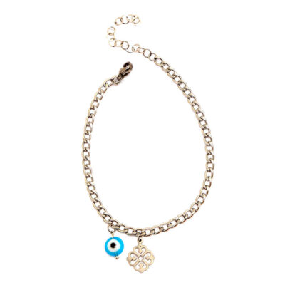 Bracelet Cheville en Acier Cheshm Nazar Modèle Hana