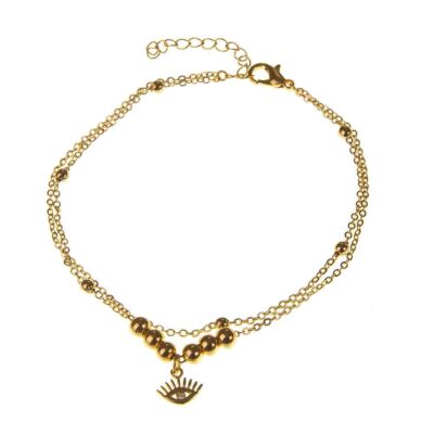 Bracelet Cheville en Acier Cheshm Nazar Modèle Jana