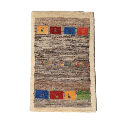 Tapis Gabbeh en laine persane tissé à la main Nastaran