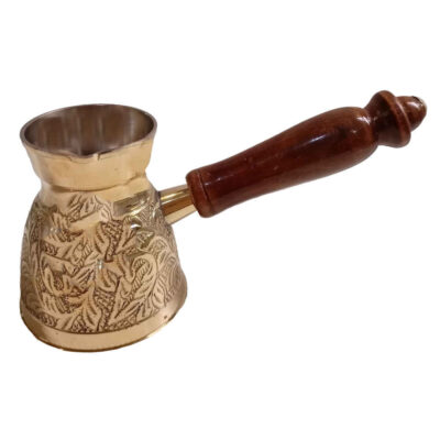 Cafetière Turque – Cezve / Ibrik Traditionnel en Laiton, Gravé Berenji
