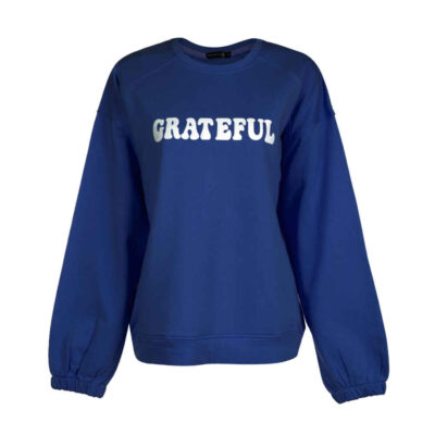 Sweat-shirt décontracté pour femme Col rond Modèle Grateful