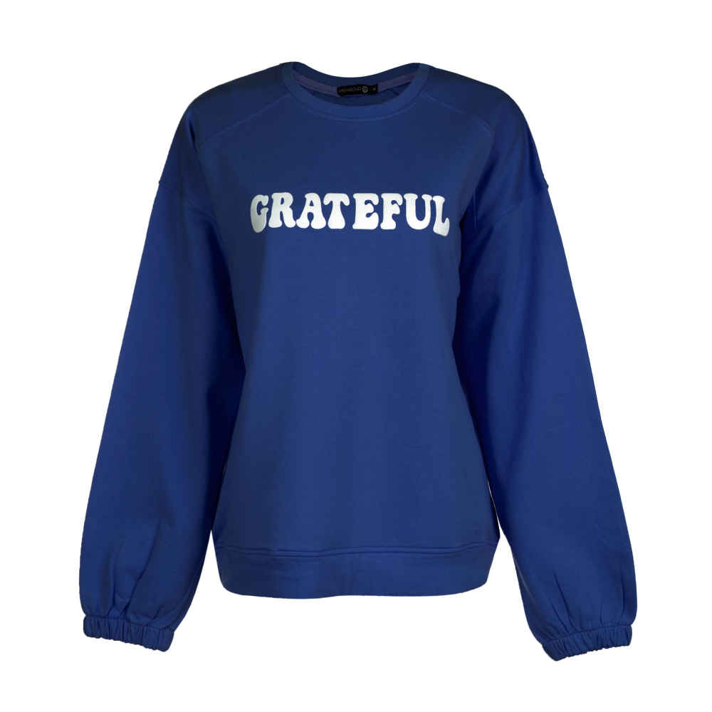 Sweat-shirt décontracté pour femme Col rond Modèle Grateful