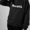 Sweat-shirt décontracté pour femme Col rond Modèle Grateful