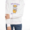 Sweat-shirt décontracté pour femme Col rond Modèle Healty