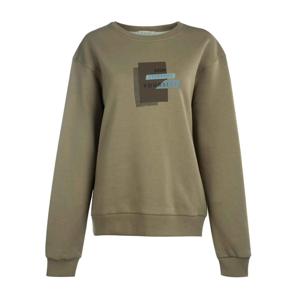 Sweat-shirt décontracté pour femme Col rond Modèle Stop