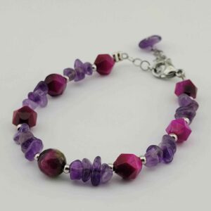 Bracelet Perlé pour Femme – Améthyste