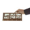 Porte-clés mural en bois persan fait main - Calligraphie Eshgh