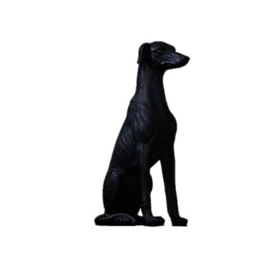 Figurine décorative réaliste de chien noir – Sculpture d’animal de compagnie réaliste