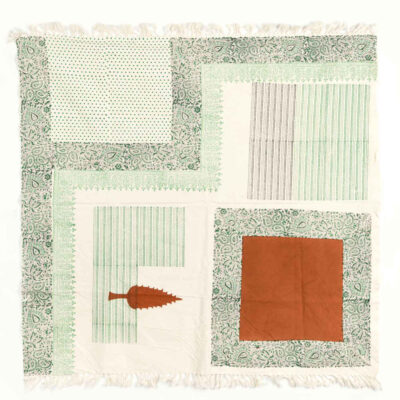 Nappe en lin imprimé au block modèle Badam