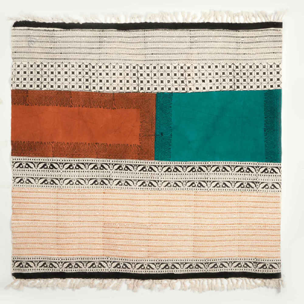 Nappe en lin imprimé au block modèle Paeez