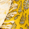Nappe en lin imprimé au block modèle Paisley