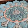 Assiette Décorative en Cuivre Peinte à la Main avec Émail Persan Minakari Narges