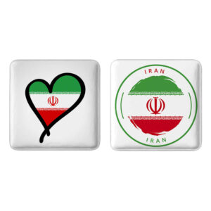 Ensemble de Badges à Épingle – Drapeau de l’Iran (2 pièces)
