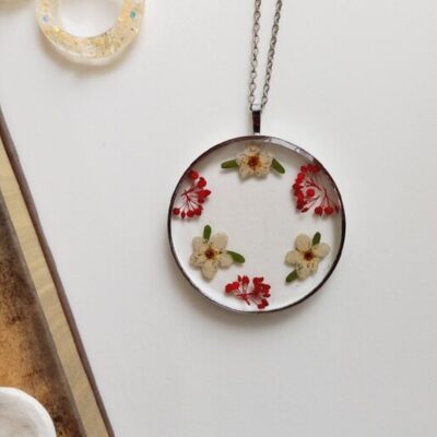 Pendentif Collier Résine Femme Artisanal Baharan