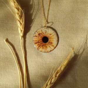 Pendentif Collier Résine Femme Artisanal Œil