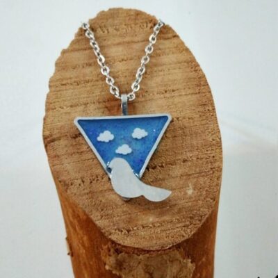 Pendentif Collier Résine Femme Artisanal Morgh Amin