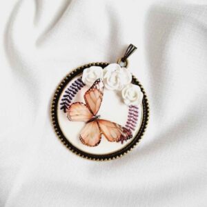 Pendentif Collier Résine Femme Artisanal Parvaneh