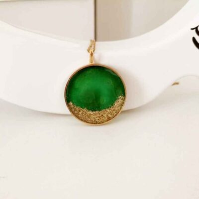 Pendentif Collier Résine Femme Artisanal Roya