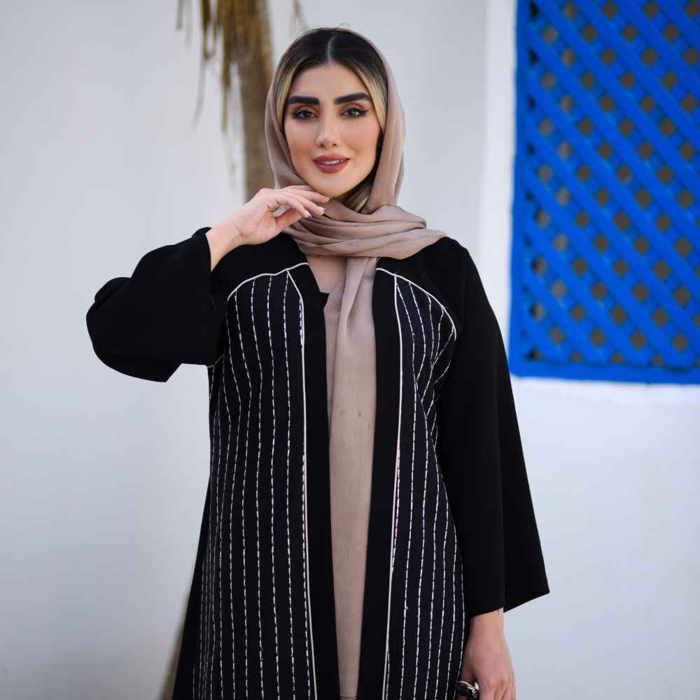 Manteau noir persan modèle Vian